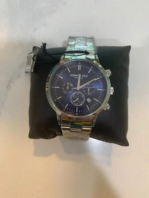 Kenneth Cole KC50228005 Blue Dial Stainless Steel Chronograph Men's Watch