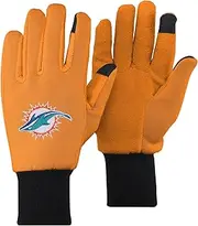 FOCO Miami Dolphins NFL Colored Texting Utility Gloves - Verion 2
