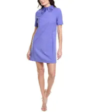 Oscar de la Renta Floral Wool-Blend Shift Dress