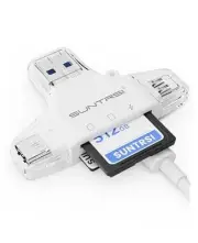 SD/Micro SD Card Reader for iPhone/ipad/Android/Mac/Computer/Camera,Portable