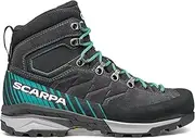 [SCARPA] Women's Mescalito Trk GTX Waterproof Gore-Tex Boots for Hiking and Backpacking - Dark Anthracite/Tropical Green - 7-7.5