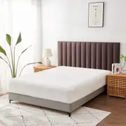 LINENOVA Cotton Blend Deep Fitted Sheet 40CM Pocket Ultra Soft Breathable Durable For All Seasons