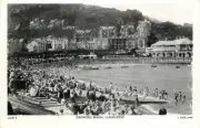 Llandudno Wales View Of Crowded Beach OLD PHOTO