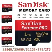 Micro SD Card SanDisk 128G 256GB 512GB 1TB Extreme PRO Memory Card up to 200MB/s