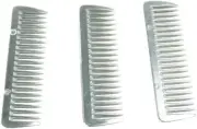 3PCS Stainless Metal Pulling Combs Horse Mane Tail Mini Pocket Combs 4013