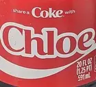 Share a Coke with Chloe 2025 Personalized Gift Coca~Cola Bottle 20oz