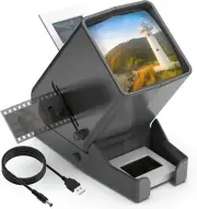35mm Slide Viewer 3X Magnification and Desk Top LED Lighted Illuminated Viewi...