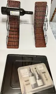 Beautiful 2 Wine Racks With Tray And Cutting Board