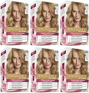 6x L'Oreal Paris Excellence Creme Permanent Hair Colour 8.3 Golden Blonde