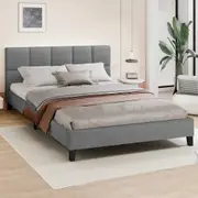ALFORDSON Bed Frame Queen Size Mattress Platform Fabric Grey