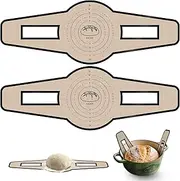 2 PCS Non-Stick Silicone Baking and Steaming Mat, Sourdough Bread Baking Slings for Dutch Oven, Reusable Cooking Supplies for Bread Making and Steamer