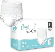 [Conni] Pull-ons, Disposable Adult Absorbent Briefs for full void incontinence, soft, quiet, fit and comfortable, Large (Pack of 14)