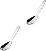 ABOOFAN Pcs Chinese Table Spoon Stainless Steel Soup Spoon Reusable Cutlery Buffet Large Hot Pot