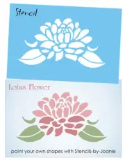 Stencil 8" Large Lotus Flower Asian Peace Sacred Summer Garden DIY Craft Signs