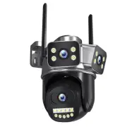 QD18 6MP Three-lens WiFi+bluetooth IP Camera Three Screen PTZ Camera Night Vision Auto Motion Tracking Two-way Audio Wat