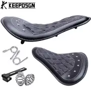 Bobber Motorcycle 13" Solo Seat Saddle Mount For Yamaha V-Star 650 950 1100 1300