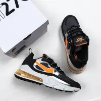 在飛比找Yahoo!奇摩拍賣優惠-NIKE Air Max 270 React 氣墊 黑橙 休