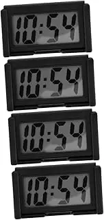 Gatuida 4pcs Car Digital Clock Digital Calendar Day Clock Car Dashboard Clock Timer Auto Mini Clock Car Dashboard Decoration Clock Numbers Cars Desk Clock Digital Clock Small Black Plastic