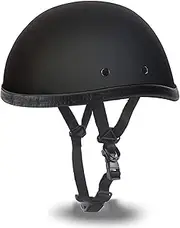 Half Shell Helmet, Ultra-Thin Skull Cap Helmets, Low Profile Beanie German Motorcycle Half Helmet, DOT/ECE Certified Adult Men Women for Chopper Moped Scooter Vespa C,XL=61-62cm