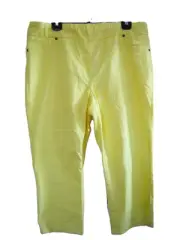 Millers Lady's Crop Comfort Jean Yellow Size 16 New with Tags
