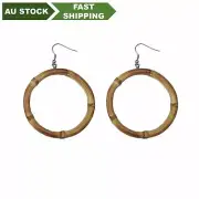 One pair of Hand made bamboo earrings natutal bamboo root earings unique 手工竹耳环