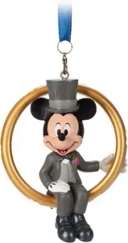 BNWT Disney Mickey Mouse Wedding Ring Christmas Tree Ornament