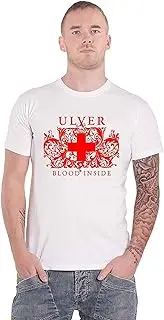 [Ulver] T Shirt Blood Inside Band Logo Official Mens White Longsleeve