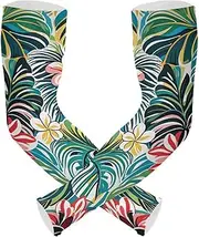 [Yoogain] UV Protection Arm Compression Sleeves Colorful Summer Hawaiian Flowers Driving Sleeves Cooling Feeling Strong Air Permeability cubre brazos, Colorful Summer Hawaiian Flowers