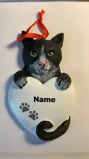 Tuxedo Cat Personalized Ornament
