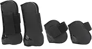 4 PCS Horse Tendon Boots, Horse Leg Guard, Horse Support Boots, Adjustable Front and Hind Horse Leg Boots for Horse Exercise Training and Jumping (Un Set di Quattro grandi)