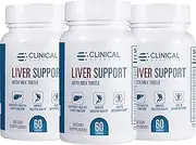 Liver Support - Natural Milk Thistle and Zinc Supplement - 3 Pack - Helps Detox and Cleanse The Liver - Supports Liver Function and Digestive Health - Made in The USA