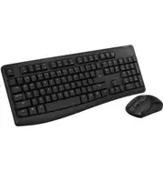 RAPOO X1800Pro Wireless Mouse & Keyboard Combo - 2.4G, 10M Range, Optical, Long Battery, Spill-Resistant Design,1000 DPI, Nano Receiver, Entry (Black)