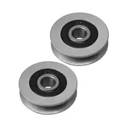 Rhafayre Pulleys, blocks sheaves 2pcs u-shape groove wheel 50mm dia bearing pulley load-bearing 512kg