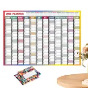 Wall Calendar Poster 2025 12 Month Annual Yearly Calendar Planner