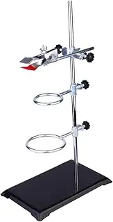 BUGUUYO Laboratory Base Retort Stand Metal Chem Equipment Kit Stable Support for Experiments Easy to Assemble Store for Physics Chemistry Lab Use