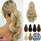 Leterly Ponytail Extension,15" Drawstring Ponytail Hair Extensions Short Wavy