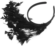 [Baluue] Vintage Plume Headband for Women Elegant Carnival Fascinator Hair Accessory Lightweight Headdress for Parties Weddings Cosplay Stage Performances