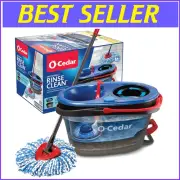 Lightweight 360° RinseClean Spin Mop with Dual-chamber Bucket for Easy Cleaning