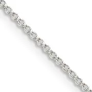 14 Inch Sterling Silver 1.4mm Diamond-Cut Rolo Chain