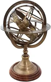 EcWorld Enterprises 7764323 Engraved Brass Tabletop Armillary Nautical Sphere Globe