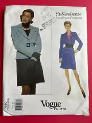 Vintage Vogue 1630 Paris Original Pattern Yves Saint Laurent 6 8 10 Sew Pattern