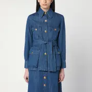 [Valentino] Blue denim overshirt 42 IT Blue