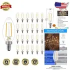 Energy Efficient B10 E12 LED Candelabra Light Bulbs, Soft White 2700K - 24 Count