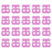 40Pcs Plastic Cord Lock Ends Toggle Spring Toggle Stopper, Light Purple