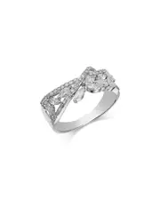 Bloomingdale's Fine Collection Diamond Mixed Cut Crossover Ring in 14K White Gold, 0.85 tcw