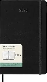 MOLESKINE- 2025-12 Month Weekly Notebook Hard Cover Diary - Large - Black
