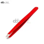 Stainless Steel Slant Tweezer, Nose Hair, Ingrown, Facial, Nose (Signature Red)