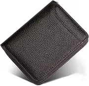 [HAMKVBPR] Mens Purses Men's Zip Coin Purse Coin Organiser Sorting Coin Purse Purse Wallet for Men(Brown)