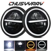 Pair 7" Round HI/LO Headlights fit Chevrolet 1962-1980 C10 Pickup Truck Signal (for: Chevrolet)
