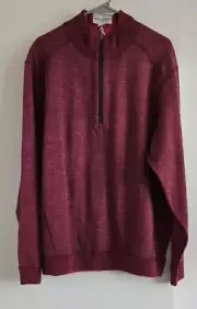 Tommy Bahama Golf Pullover Reversible 1/4 Zip XL Maroon/red MSRP $89 New